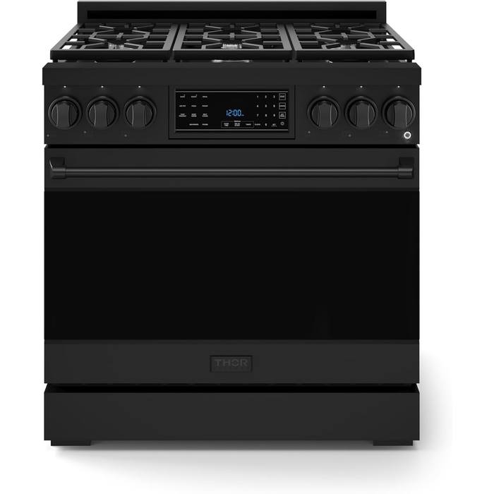 Gordon Ramsay by Thor Kitchen 36" Pro Gas Range Black Tilt Panel New